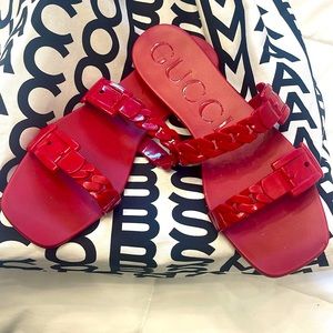Super Cute red Gucci Sandals